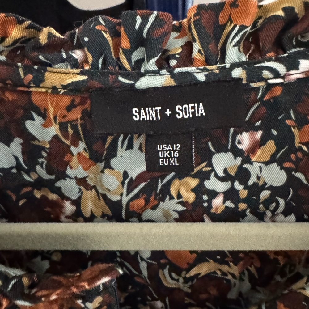 Saint + Sofia Floral Mini-Dress